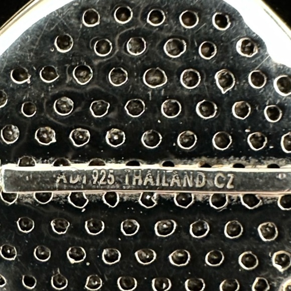 Chocolate and White Cubic Zirconia Layered Necklace in Sterling Silver. - Picture 5 of 8